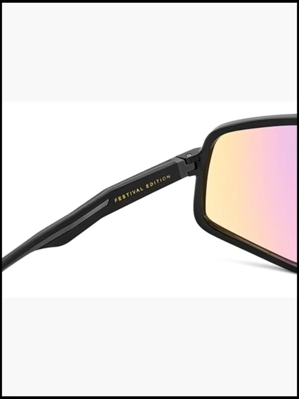 Limited Edition Festival Oversized Shield Sunglasses w/ Case